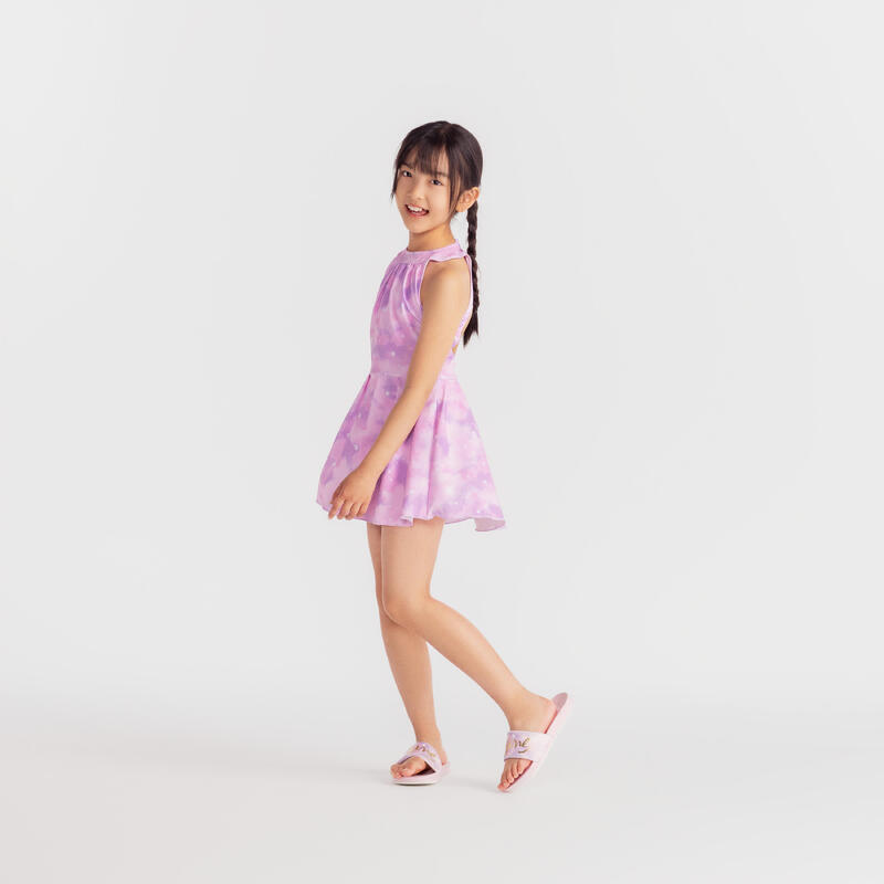 Girl's One Piece Skirt Swimsuit - 1P MINI AMBER SKY PINK