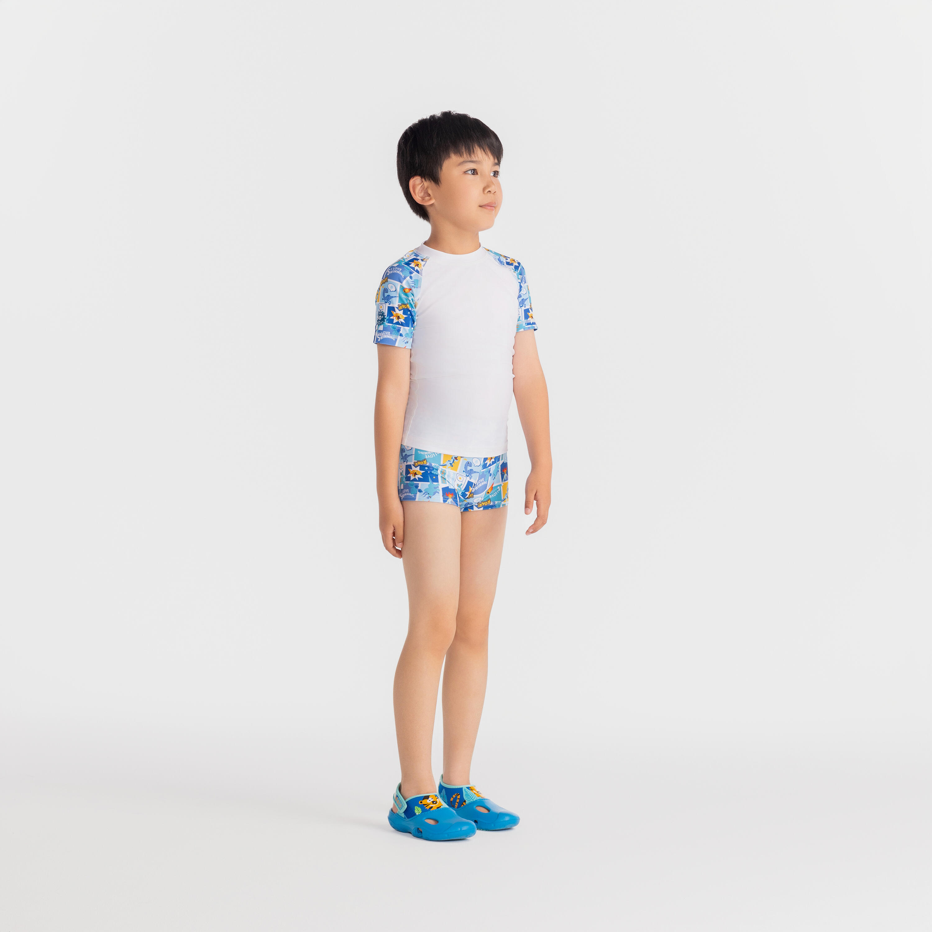 Boy's swimsuit two-piece shorty blue PLANET