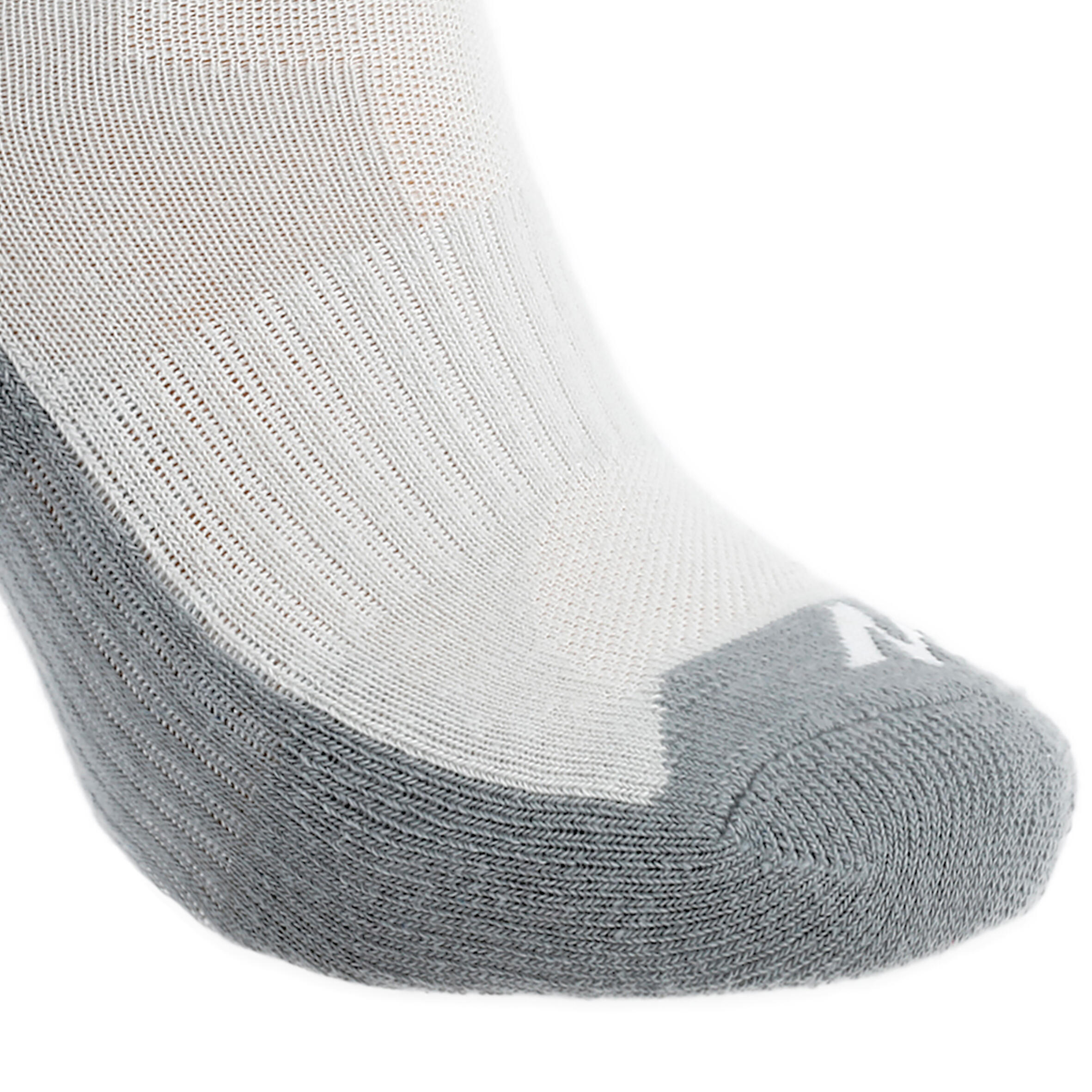 Kids' hiking socks NH100 2-Pack - Grey  3/5