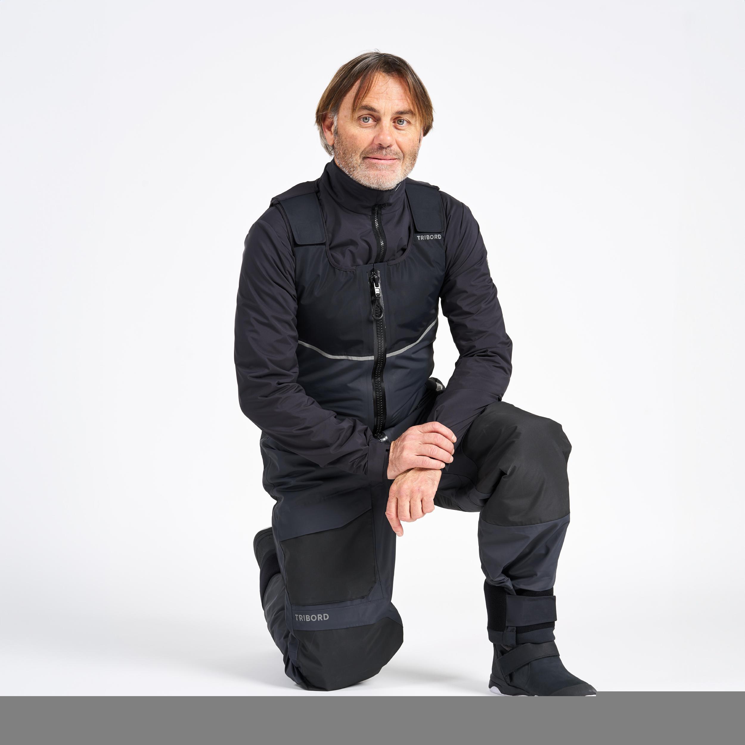 Chaqueta Vela Offshore Pro Series Hombre Gris Carbono Lana Merina Forro 19/49