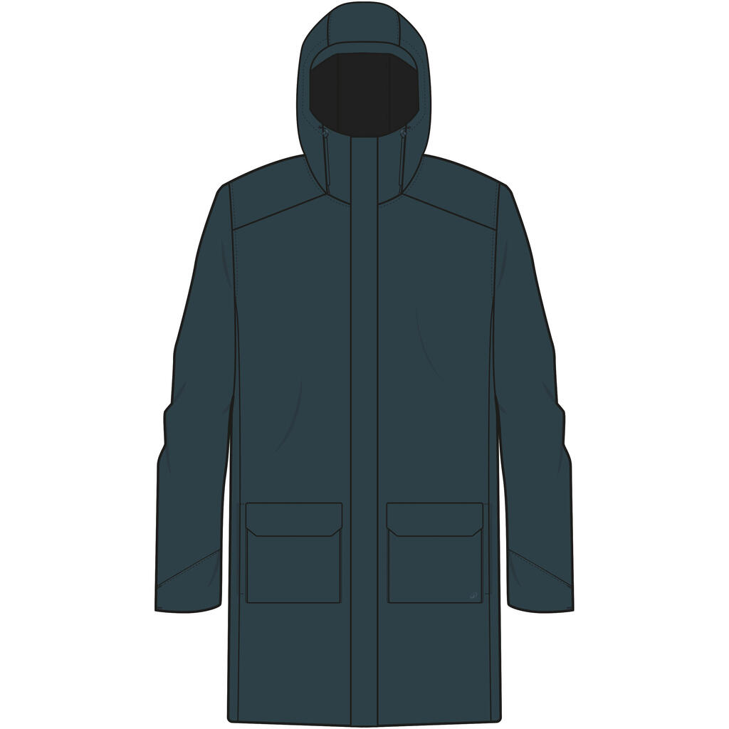 Men’s Hiking Long Jacket, NH500 - Green
