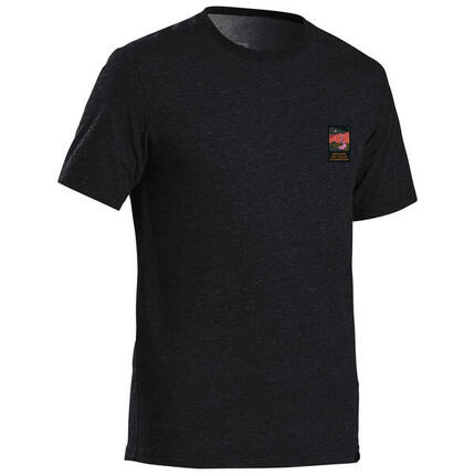 T-shirt de randonnée manches courtes homme, NH100 noir