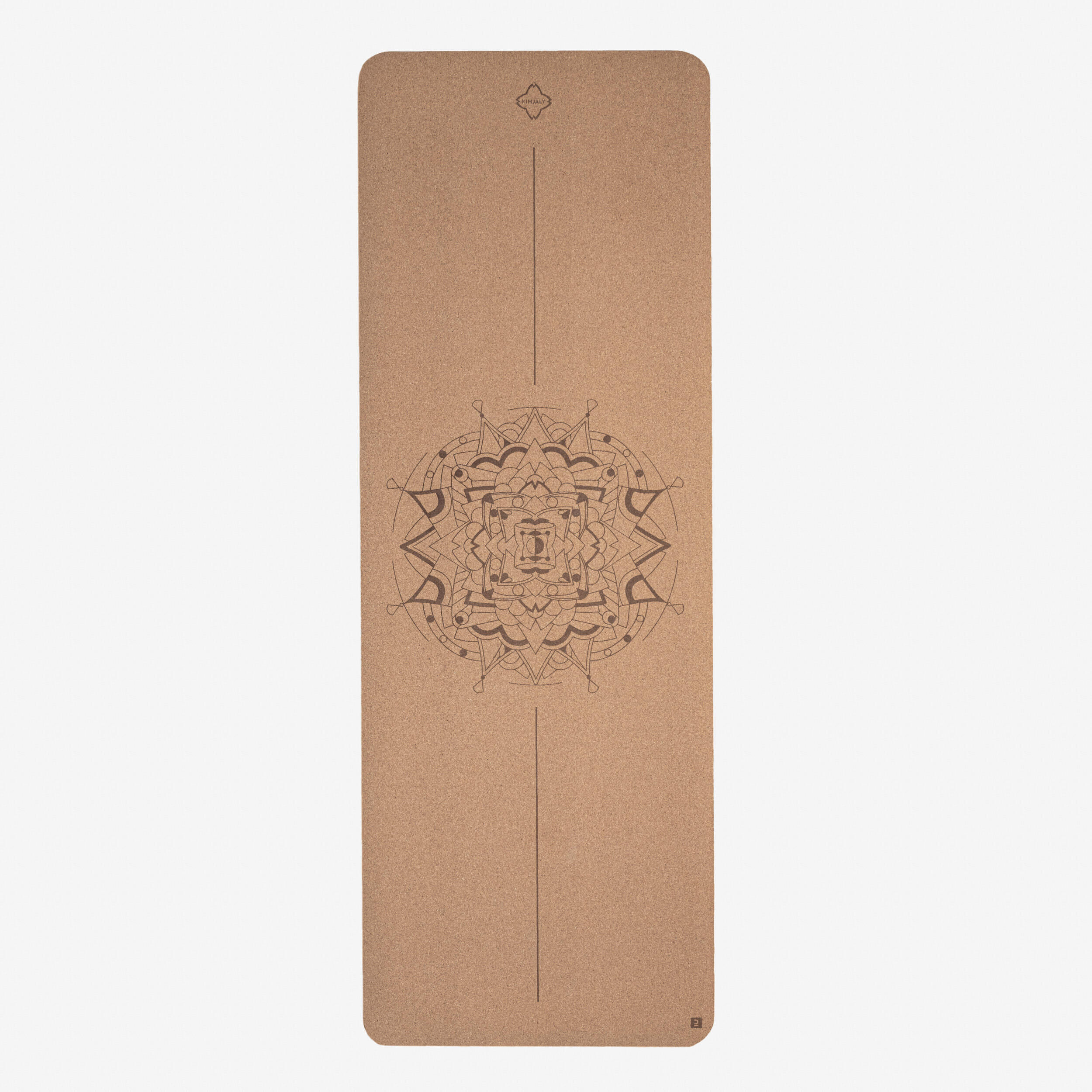 KIMJALY Cork Yoga Mat 185 ⨯ 65 cm ⨯4 mm - Mandala