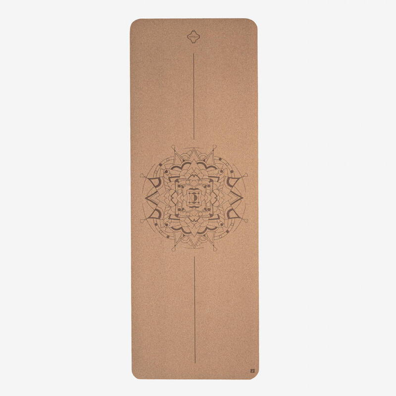 TAPETE DE YOGA EM CORTIÇA MANDALA 185 X 65 CM X 4 MM