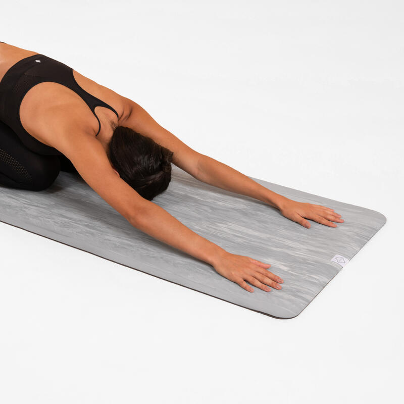 Yogamat met grip 185 cm x 65 cm x 5 mm grijs
