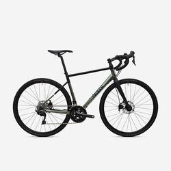 VELO GRAVEL TRIBAN RC520 GRAVEL KAKI BICOLORE NOIR SHIMANO 105