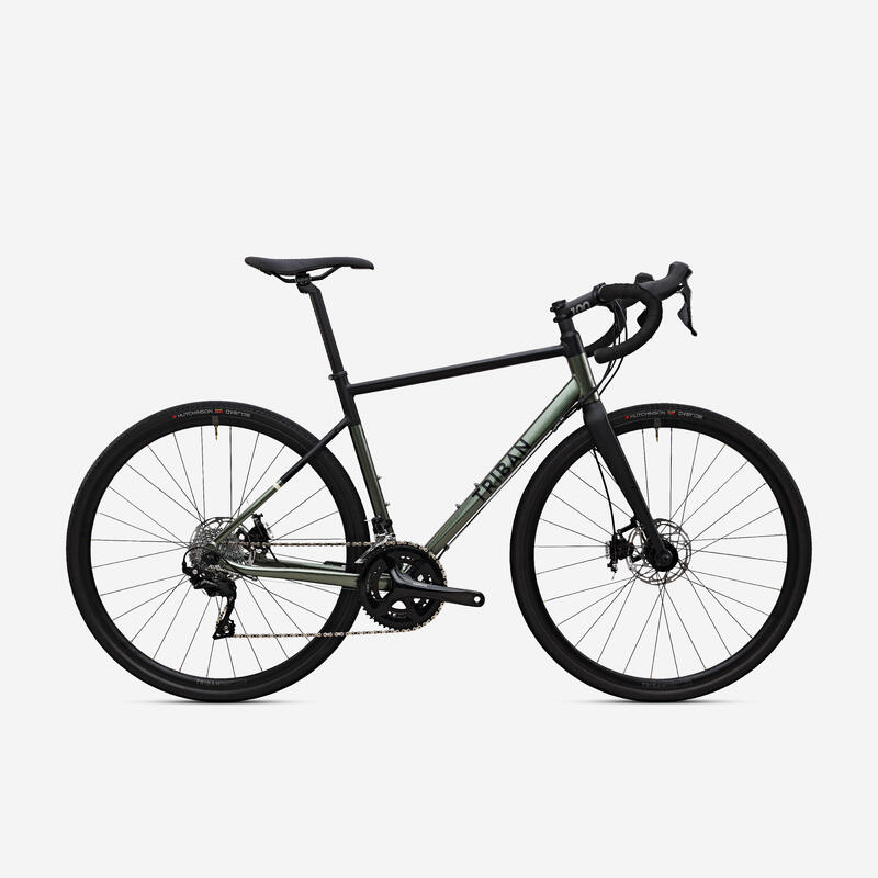 BICICLETA GRAVEL TRIBAN RC520 GRAVEL CAQUI BICOLOR PRETO SHIMANO 105