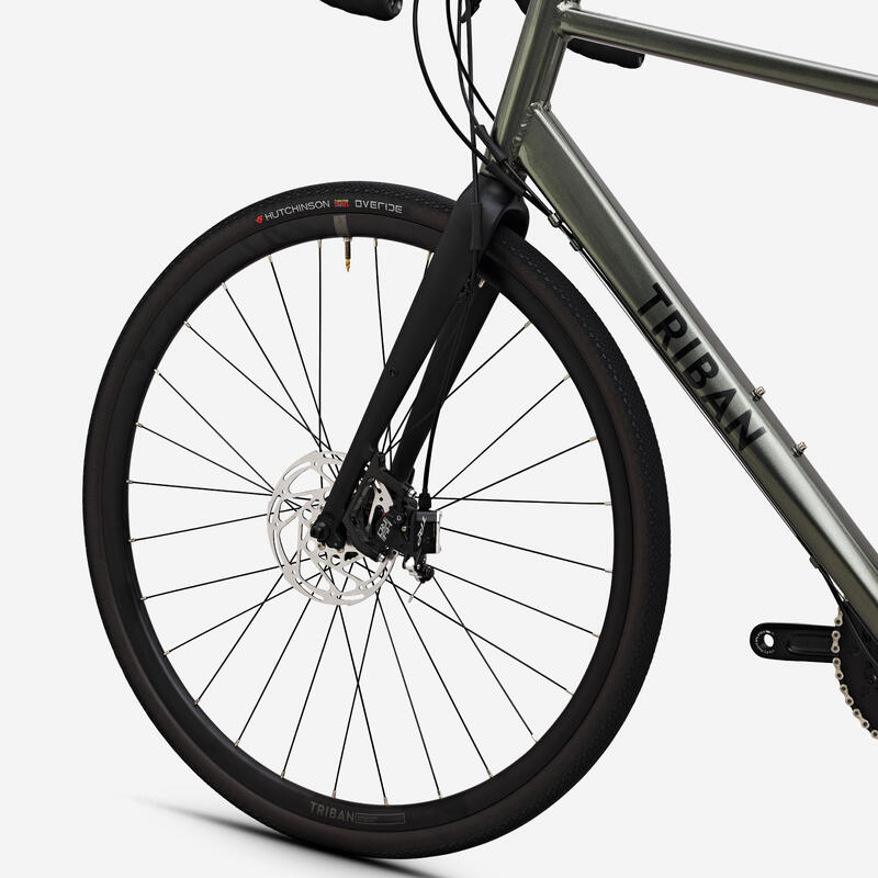 Velo gravel - triban rc520 gravel kaki shimano 105
