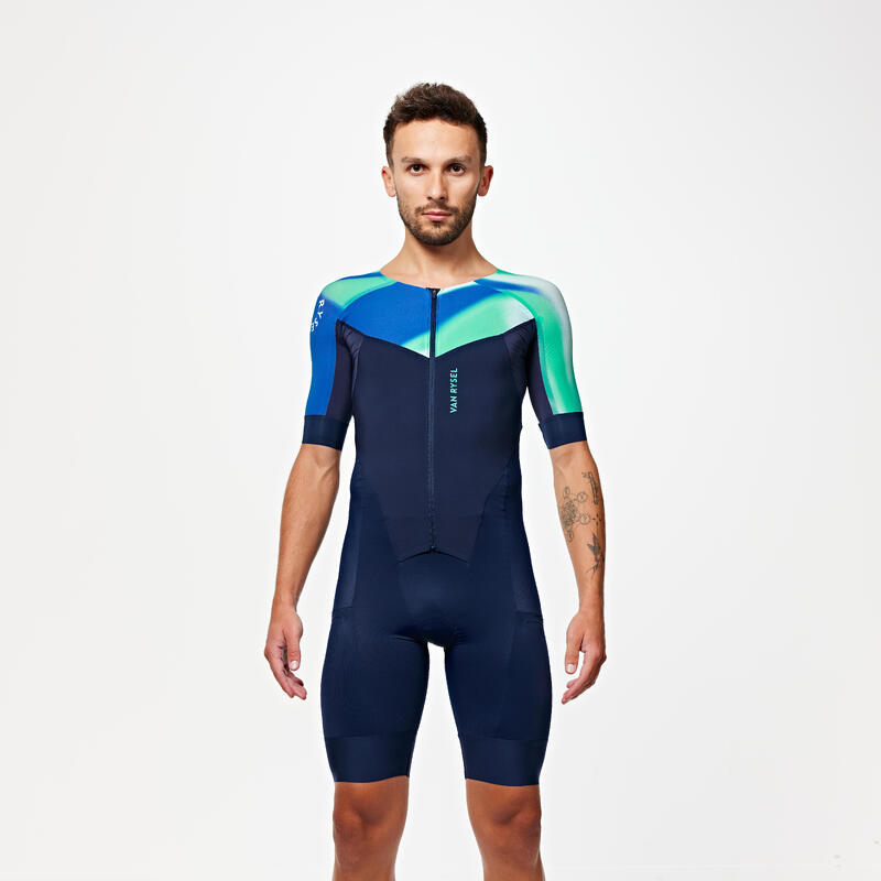 Herren Pro Trisuit Kurzarm Triathlonanzug Für Ironman,Triathlon