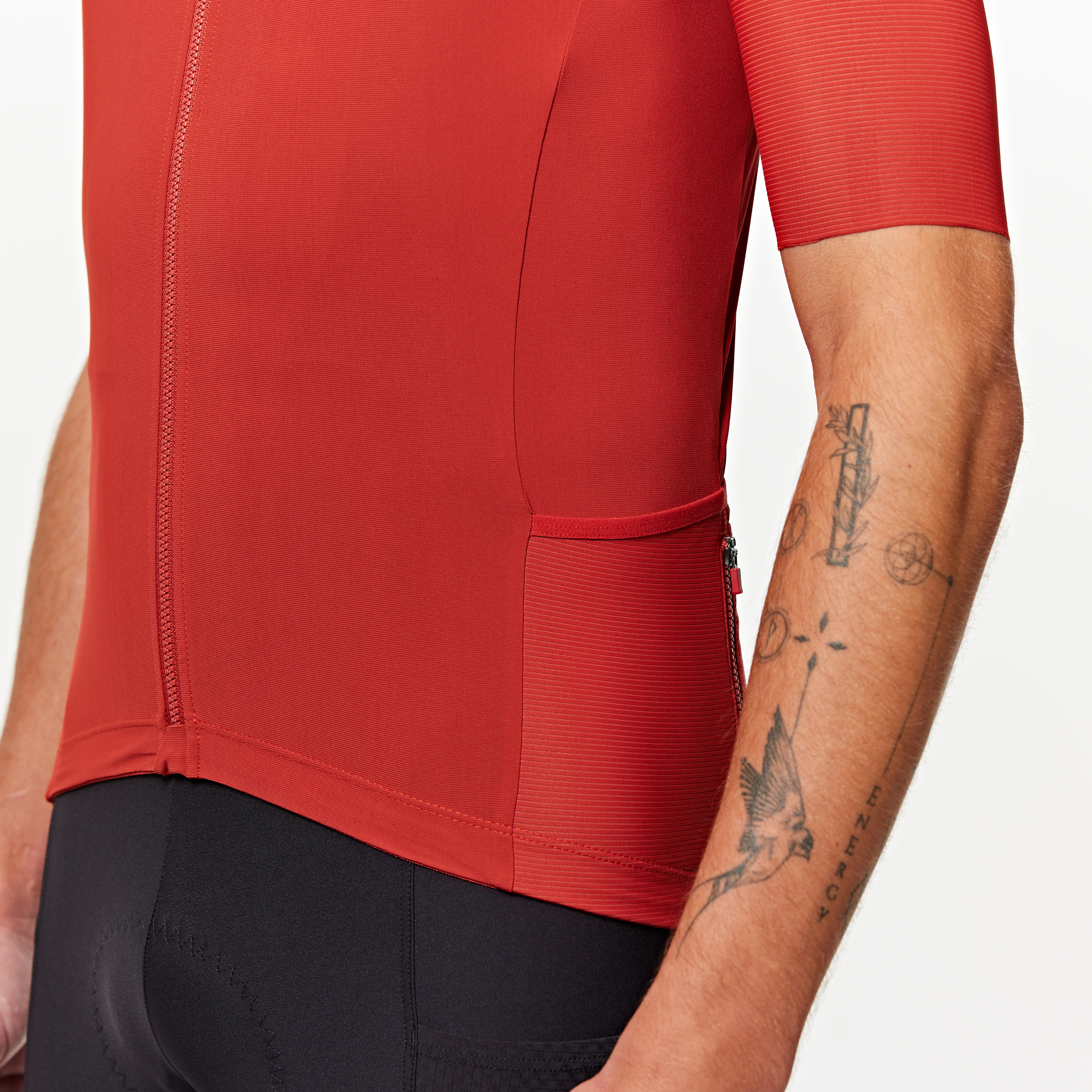 Uomo Maglia estiva a maniche corte per ciclismo su strada - ENDURANCE ULTRA 2 rosso mattone