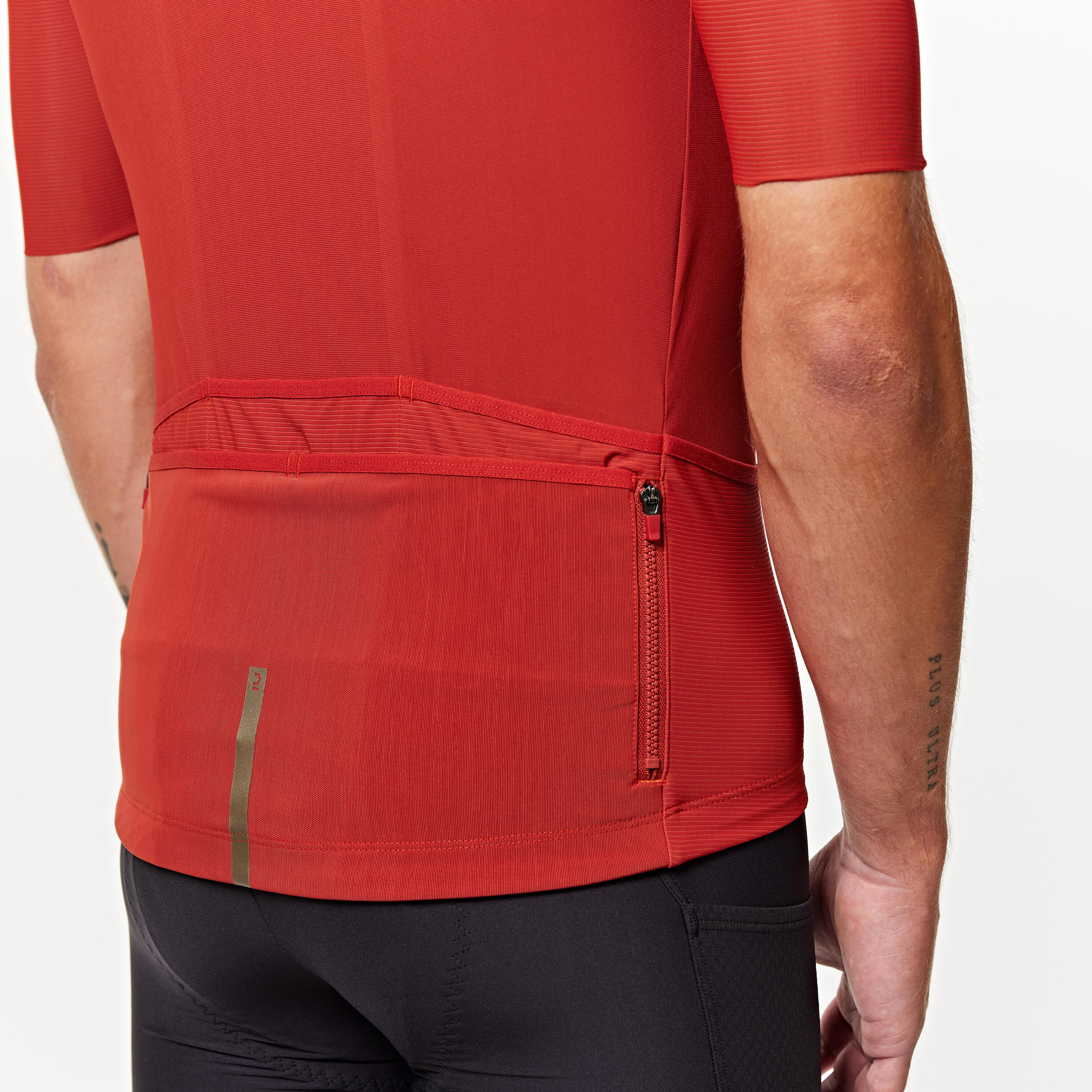 Fietsshirt met korte mouwen heren ENDURANCE RACER ULTRA 2 zomer baksteenrood 4/8