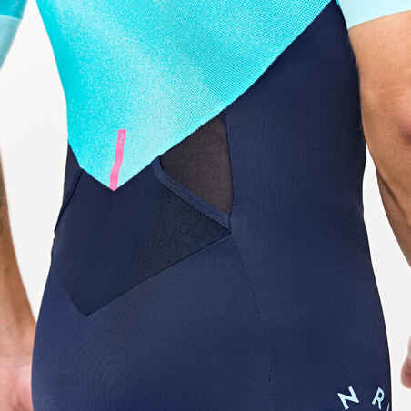 Vyriškas ilgų nuotolių triatlono kostiumas, tamsiai mėlyna