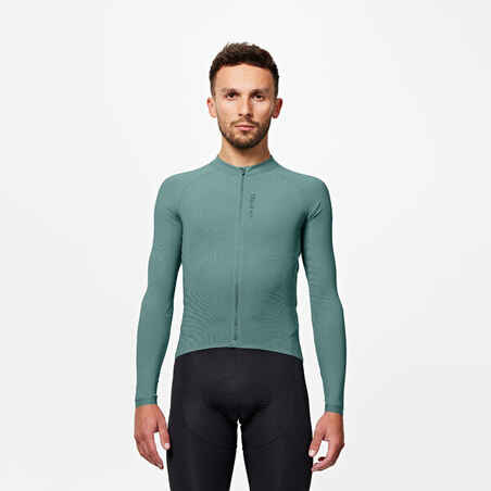 Men's Long-Sleeved UVP Road Cycling Summer Jersey Racer Ultralight - Cedar