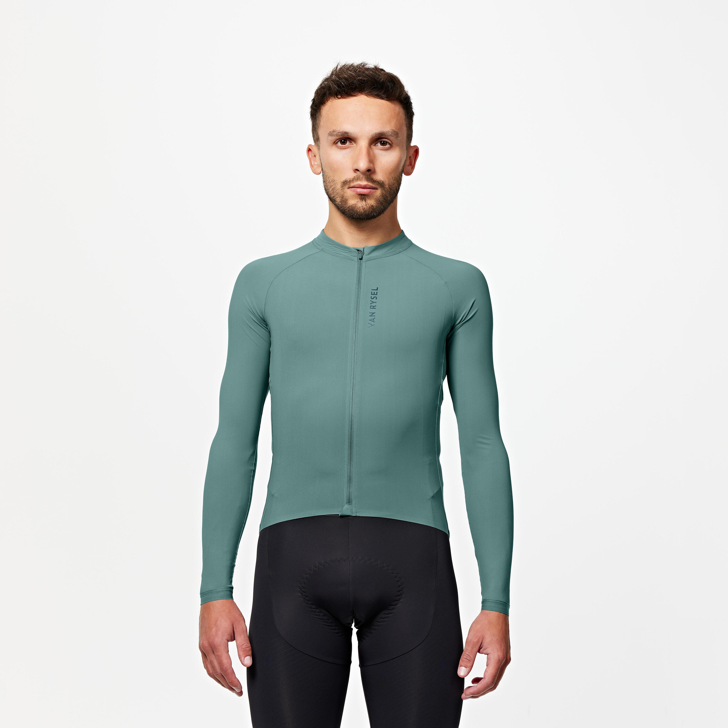 Men's Long-Sleeved UVP Road Cycling Summer Jersey Racer Ultralight - Cedar 1/7