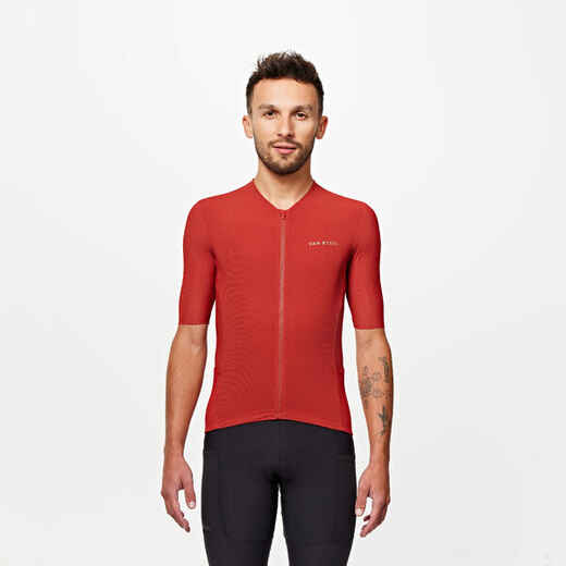 
      Men's Short-Sleeved Summer Road Cycling Jersey Endurance Ultra 2 - Brick Red
  