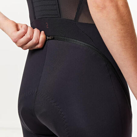 Жіночі велошорти з бретельками і блискавкою