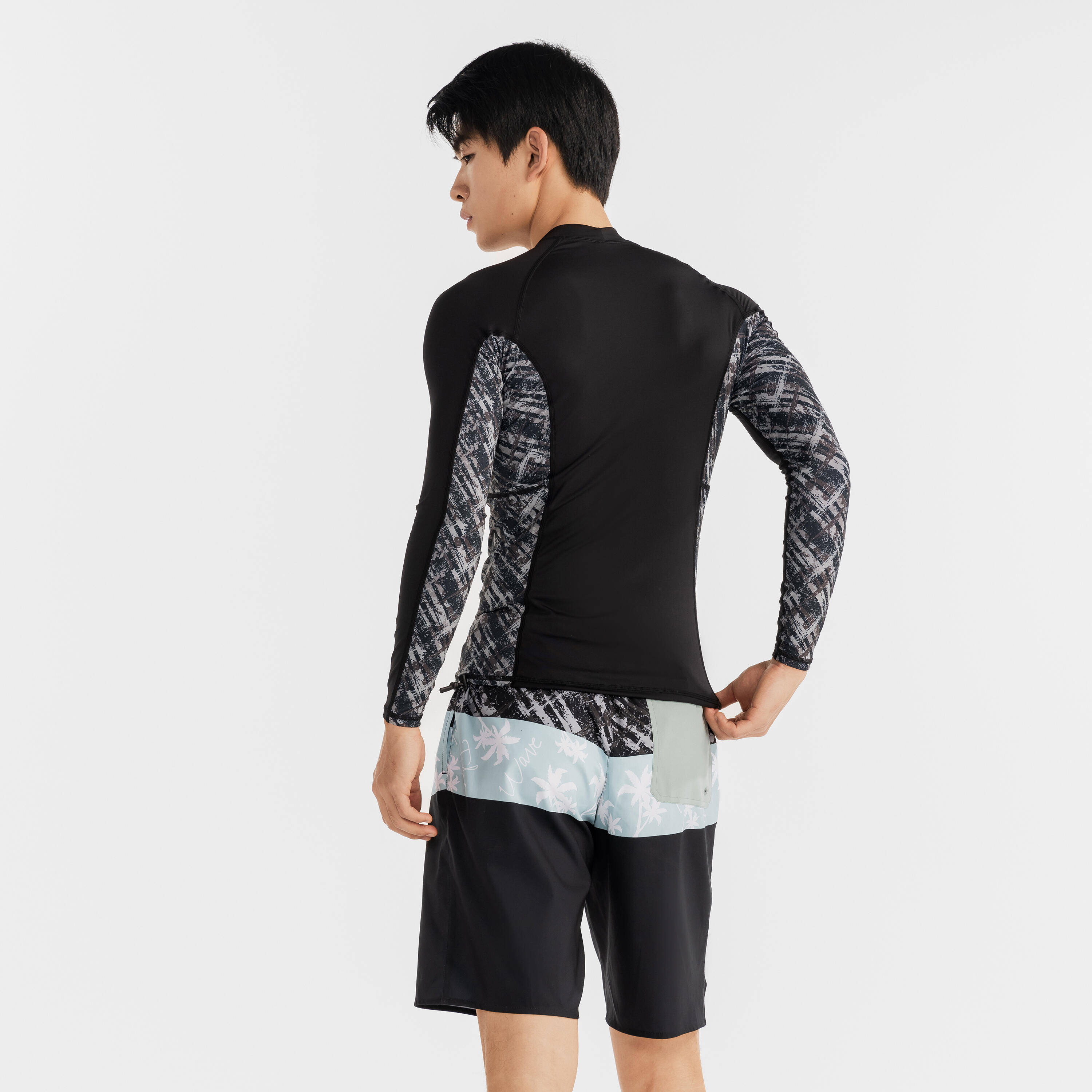 Men's surfing UV protection top BRUSH BLK -  3