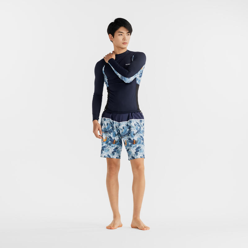Men's UV-protection surfing TOP BLUE WAVE