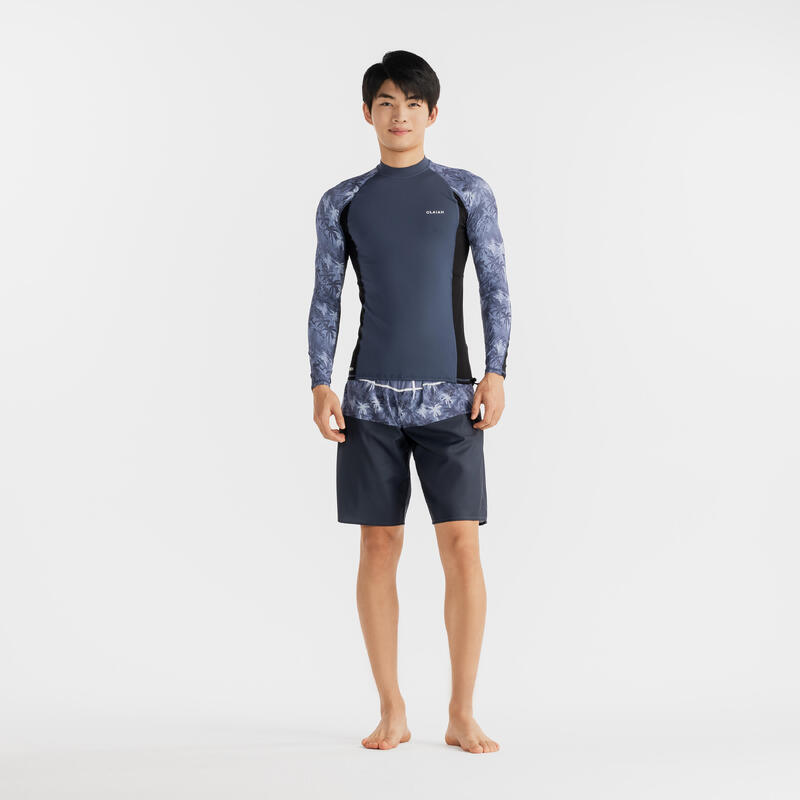 Men's surfing UV protection top NAVY PALM