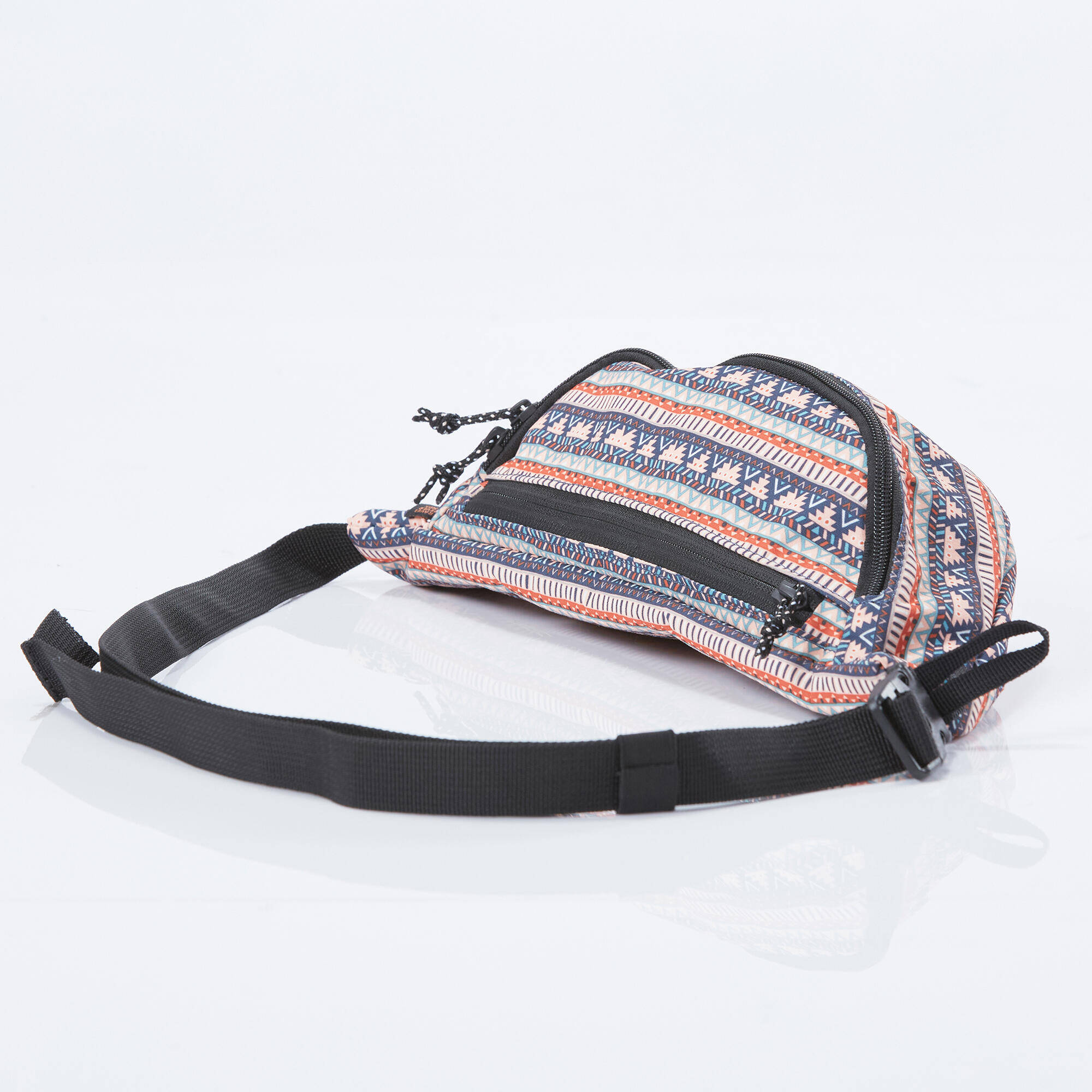 Travel Waist Bag, Multiple Compartment, 2L Capacity - Black -  1