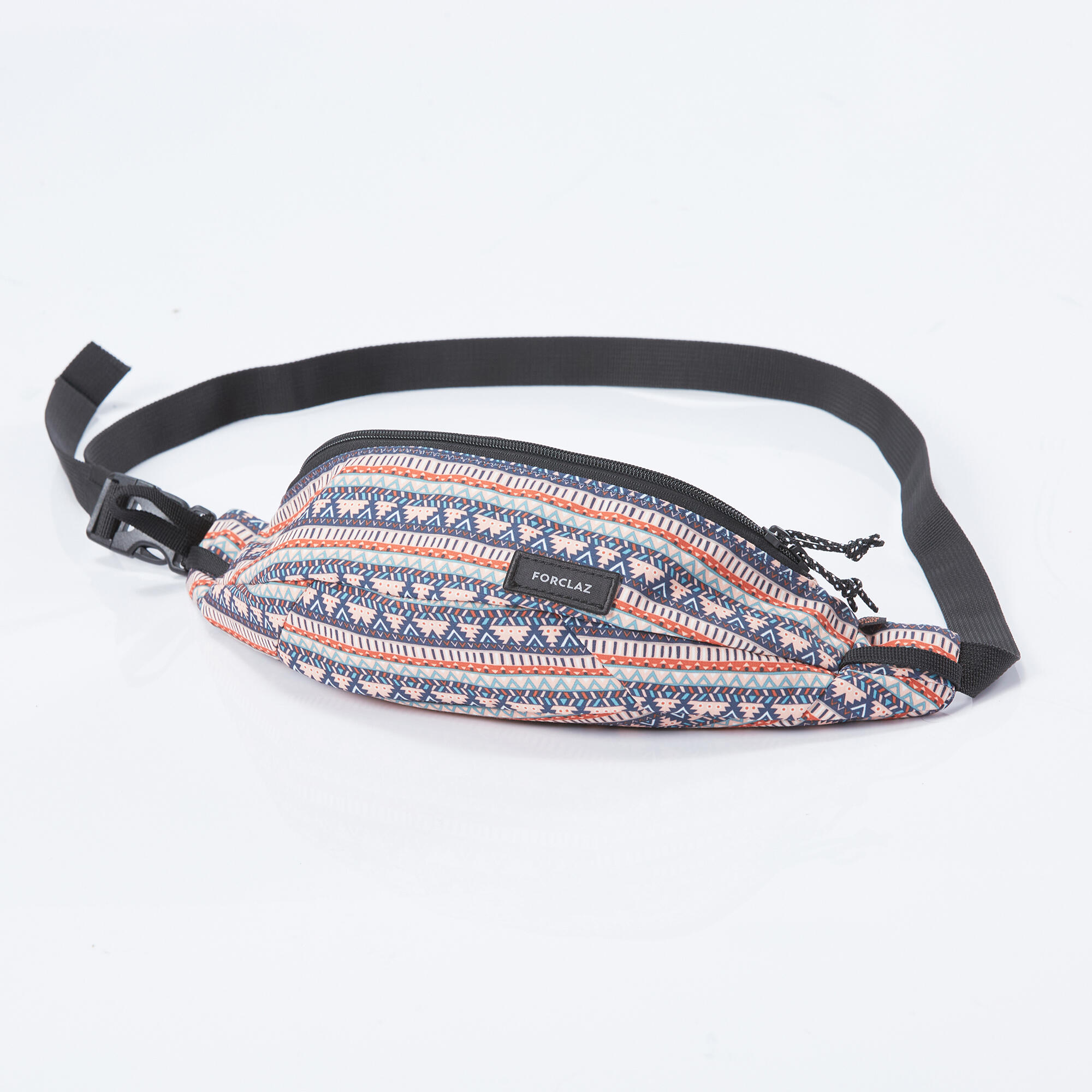 Travel Waist Bag, Multiple Compartment, 2L Capacity - Black