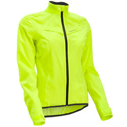 VAN RYSEL Kadın Bisiklet Yağmurluğu/Rüzgarlığı - Sarı - Racer