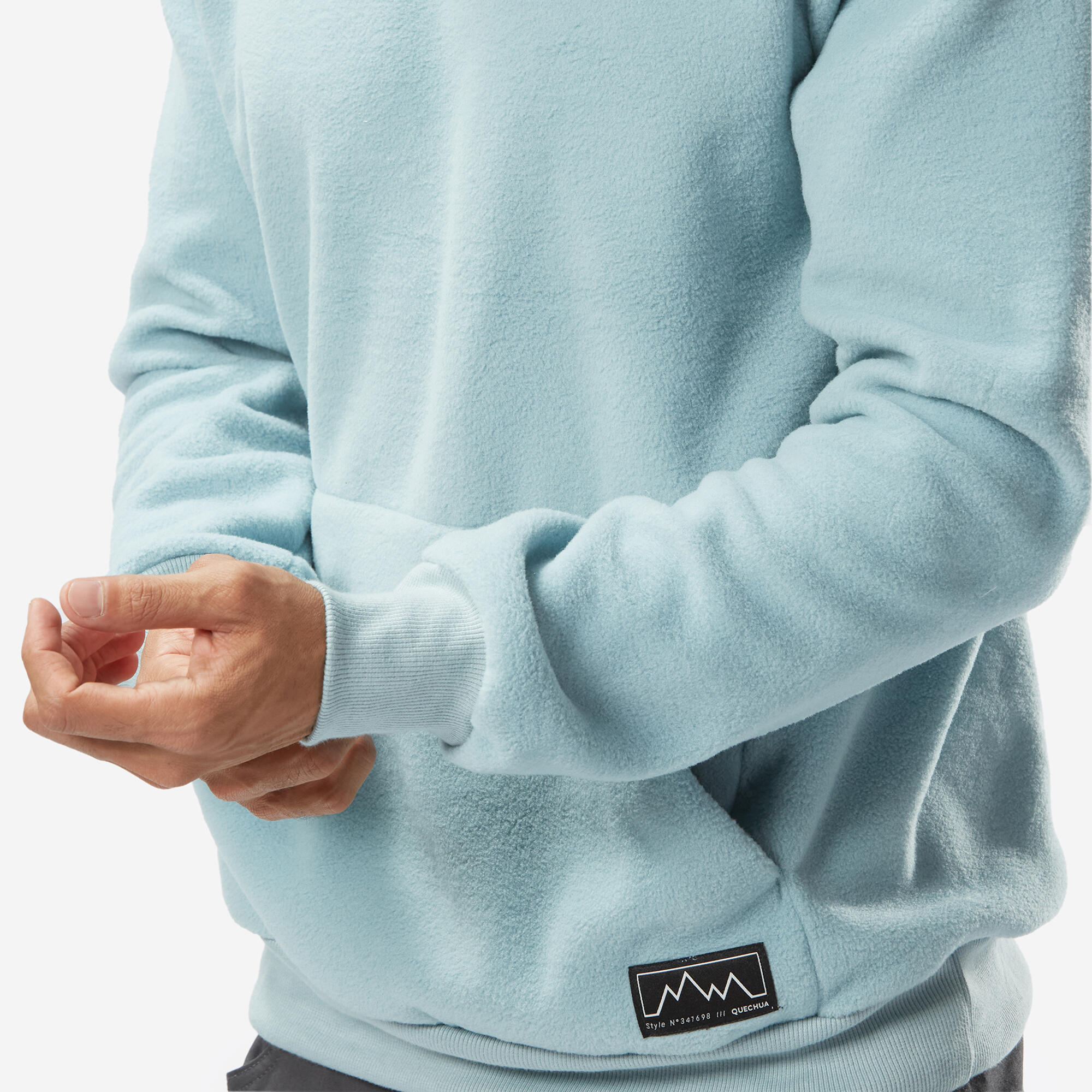 Men’s Hiking Hooded Fleece Sweatshirt - MH100 7/7
