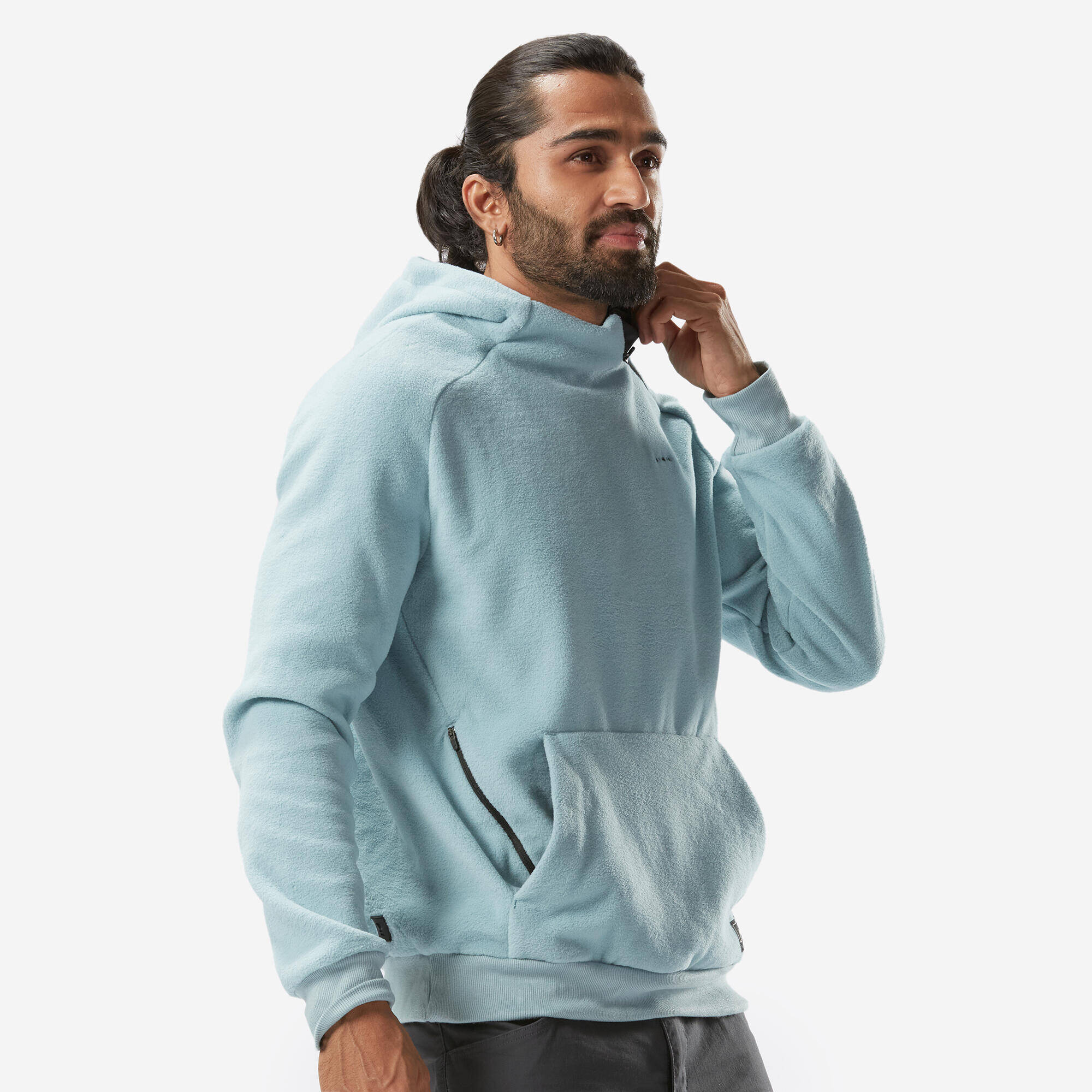Men’s Hiking Hooded Fleece Sweatshirt - MH100 -  2