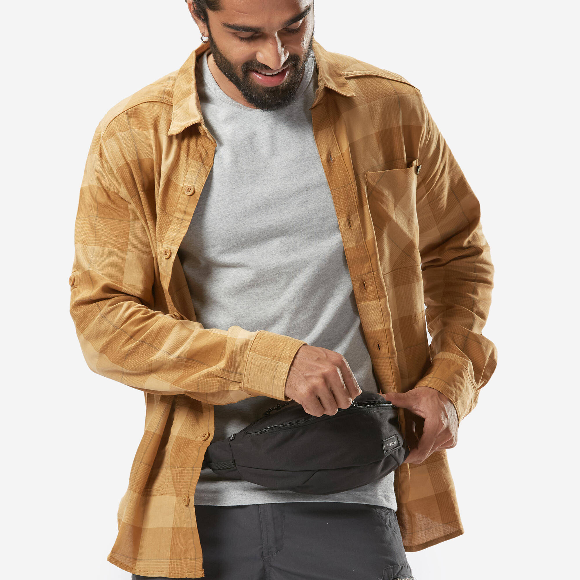 Travel Waist Bag, Multiple Compartment, 2L Capacity - Black -  2