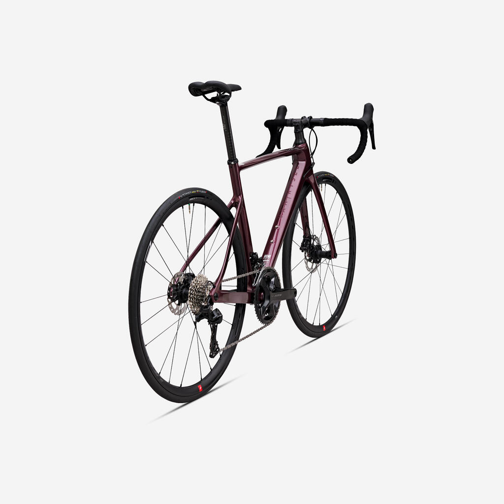 Bordo crveni ženski drumski bicikl EDR CF SHIMANO 105 (12 brzina)