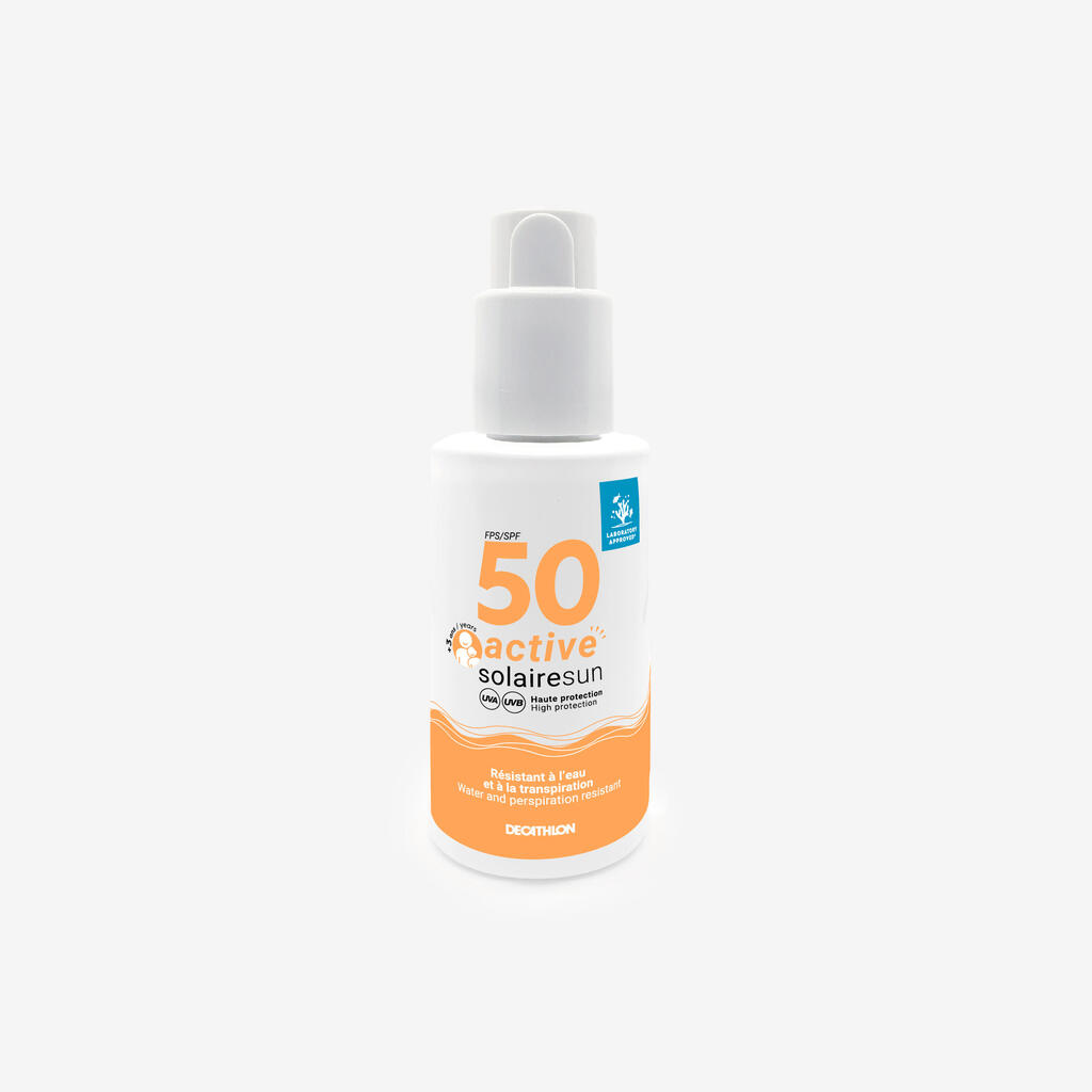 Nuo saulės spinduliuotės saugantis purškalas „Active“, SPF 50, 150 ml