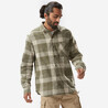 Men Checked Full Sleeve Light Flannel Shirt Green - Travel 500