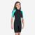 Combinaison shorty surf caoutchouc naturel Yulex 1,5mm enfant, 100 noir bleu