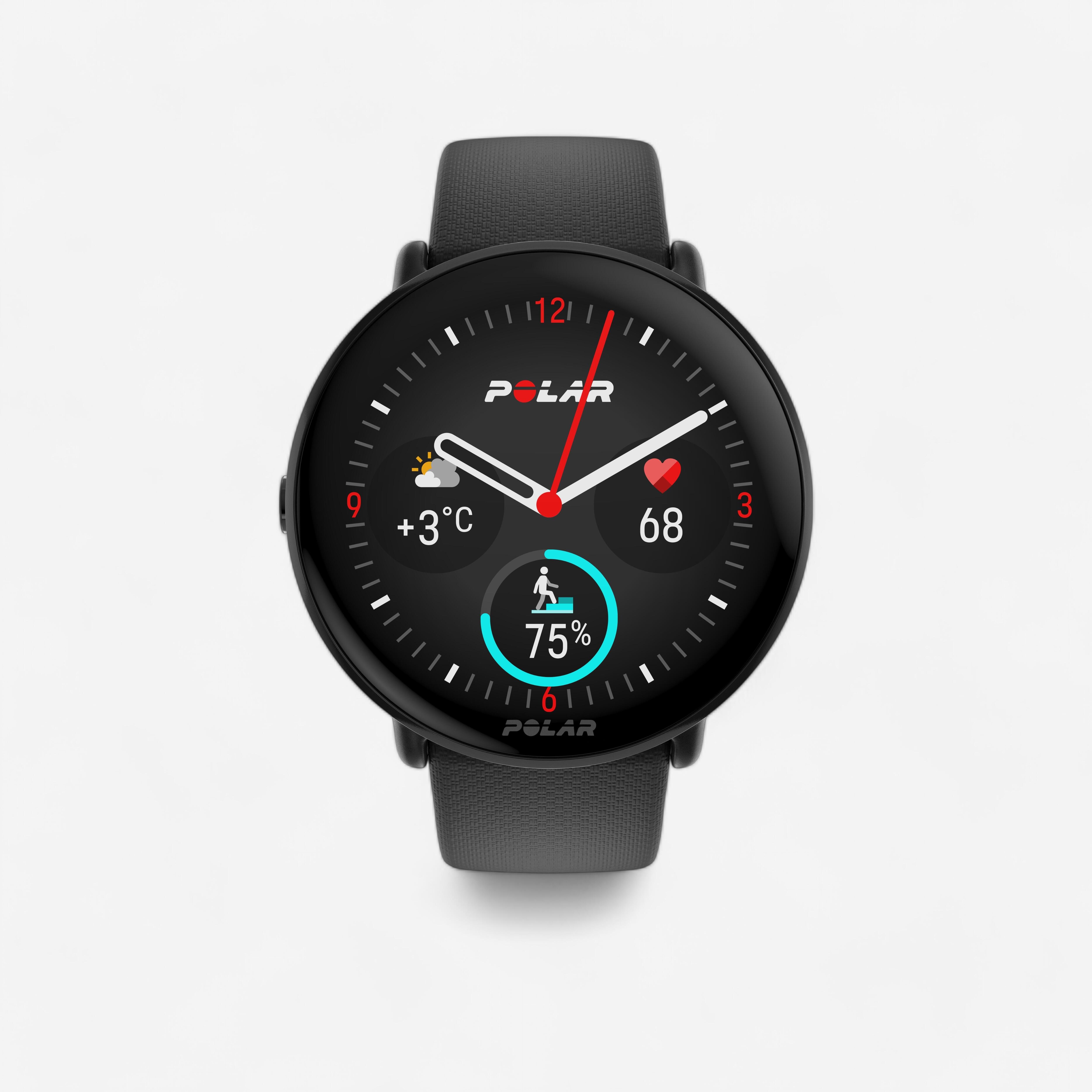 Ceas Smartwatch sănătate și fitness Polar Ignite 3 Exclu Decathlon Negru/Gri