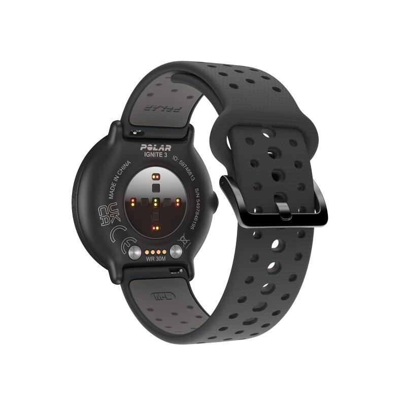 Ceas Smartwatch sănătate și fitness Polar Ignite 3 Exclu Decathlon Negru/Gri