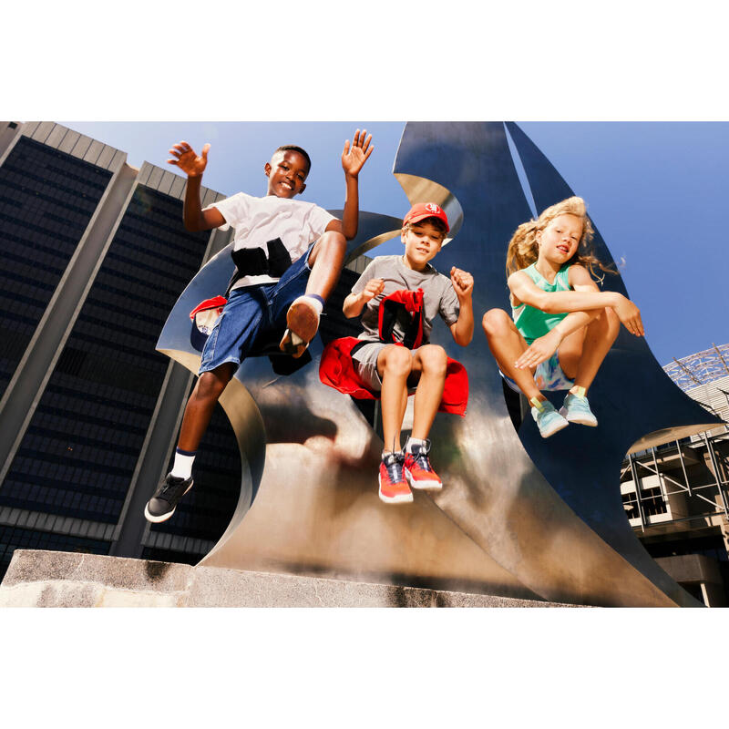 Çocuk Cırt Cırtlı Deri Spor Ayakkabı - Siyah - Playventure City