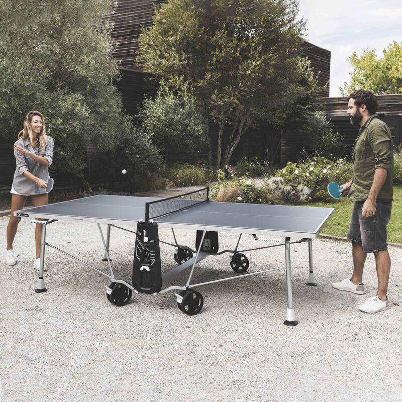 Mesa de ping-pong ocio CORNILLEAU Experto Outdoor - Gris