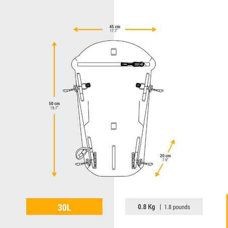 Σακίδιο πλάτης για ορειβασία 30 λίτρων - ICE 30 ΜΠΛΕ