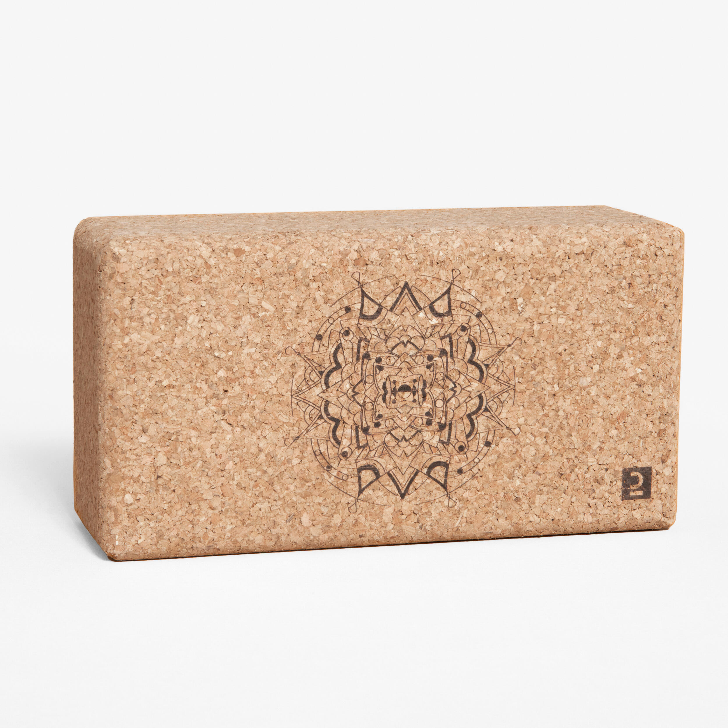 Cork Yoga Brick - Mandala Print 1/3