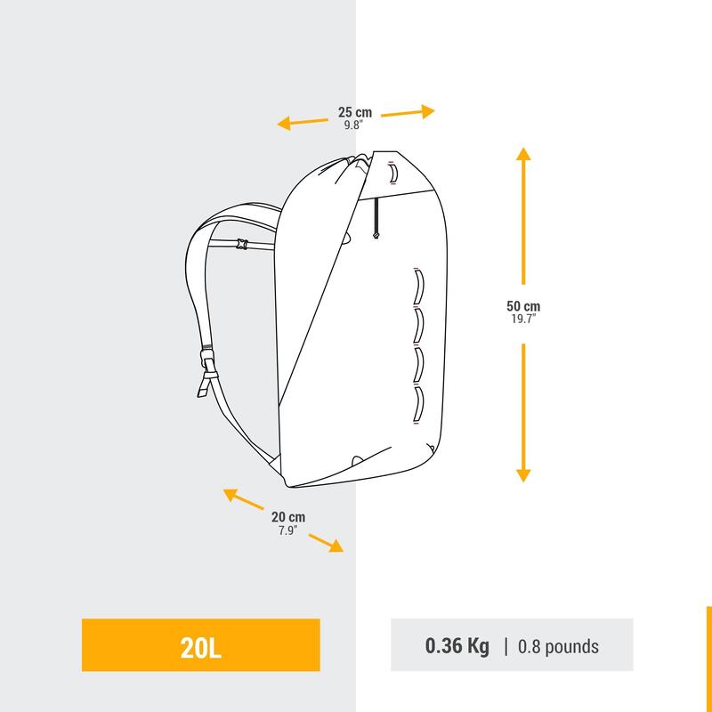 Mochila de Escalada 20 litros - ROCK 20 Ocre