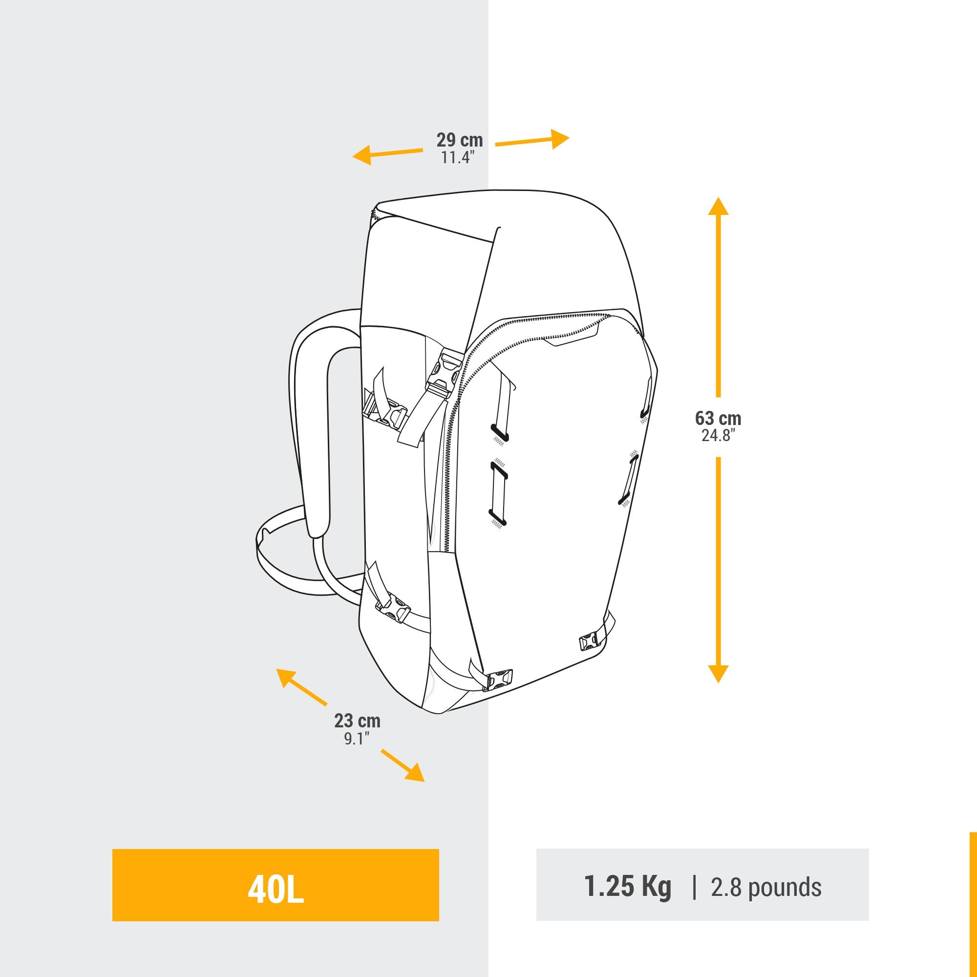 Rucksack Bergsteigen - Alpinism Evo 40 l schwarz  9/11