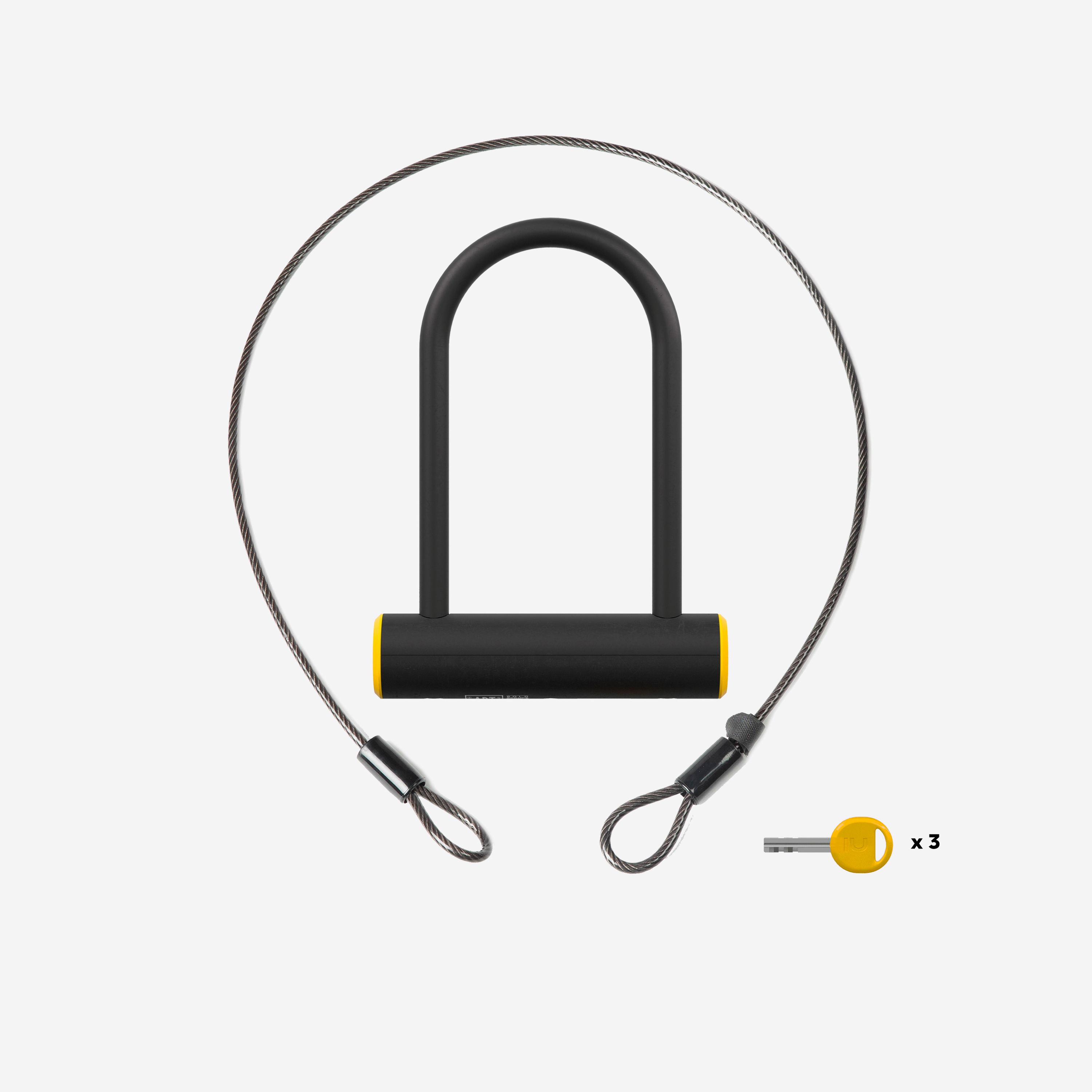 Antivol velo u 900m art2 + cable - Vélos & Accessoires - BTWIN- Clubs - Entreprises - Collectivités - Associations