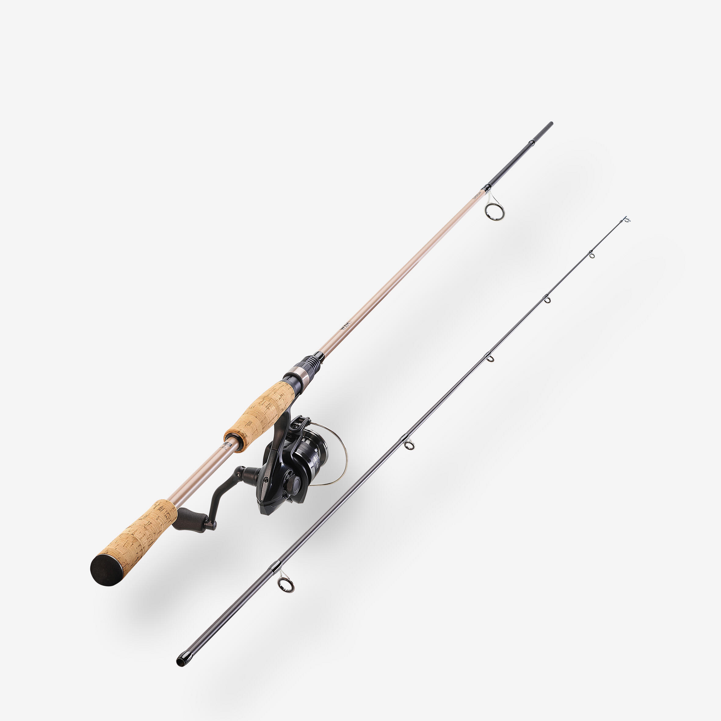 WXM-5 240 XH Lure Fishing Rod - black, Squirrel grey - Caperlan - Decathlon