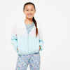 Dievčenská ľahká priedušná bunda modro-bielo-slezová
