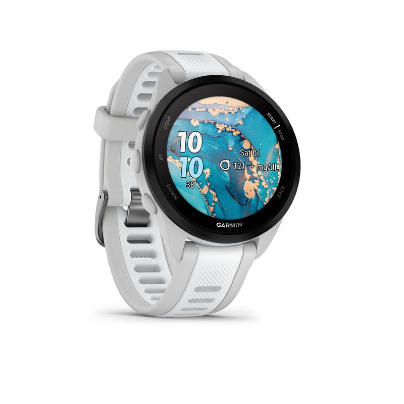 Gps-smartwatch voor hardlopen Forerunner 165 lichtgrijs/wit