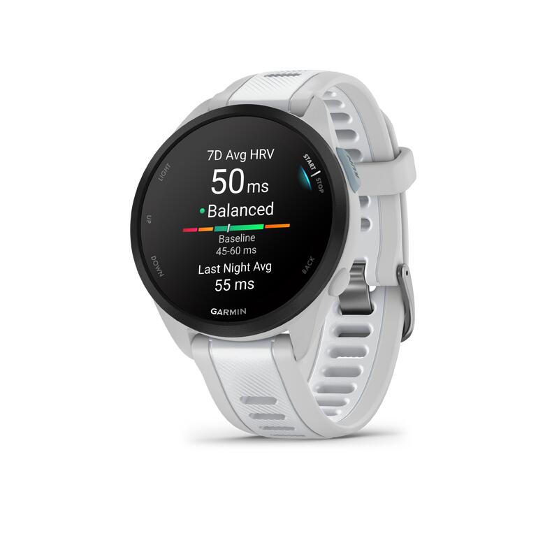 Gps-smartwatch voor hardlopen Forerunner 165 lichtgrijs/wit