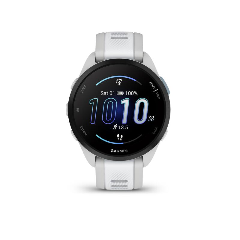 Gps-smartwatch voor hardlopen Forerunner 165 lichtgrijs/wit