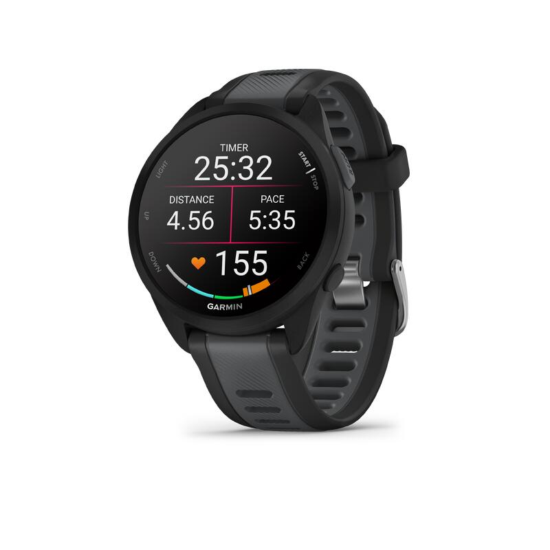 Connected GPS watch GARMIN FORERUNNER 165 MUSIC BLACK DARK GREY