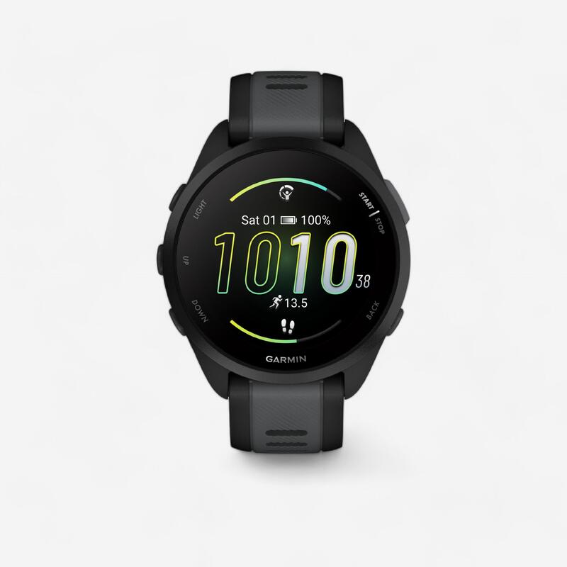 Ceas smartwatch GPS alergare GARMIN FORERUNNER 165 NEGRU/GRI ÎNCHIS