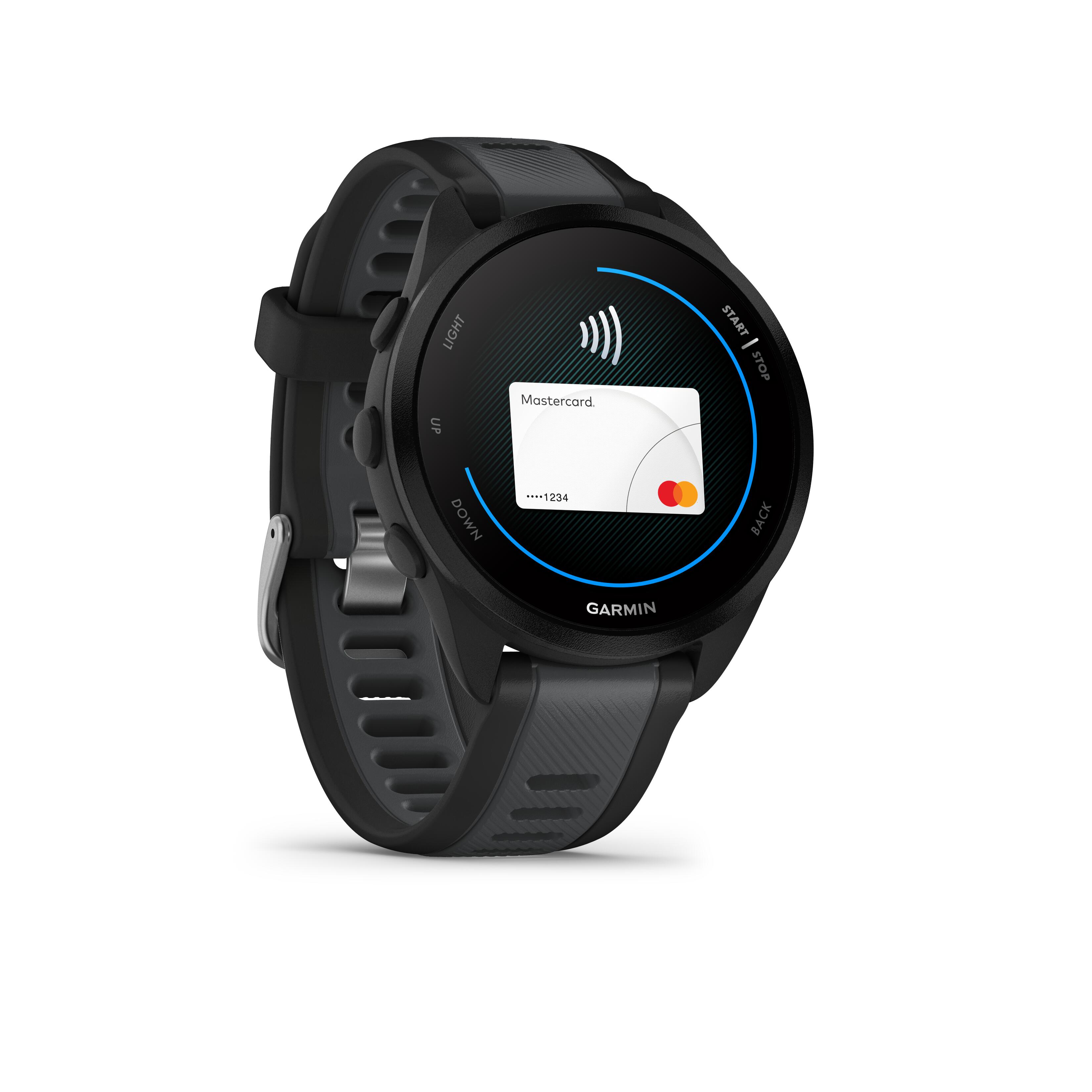 GARMIN Orologio da corsa GPS connesso FORERUNNER 165 NERO/GRIGIO SCURO